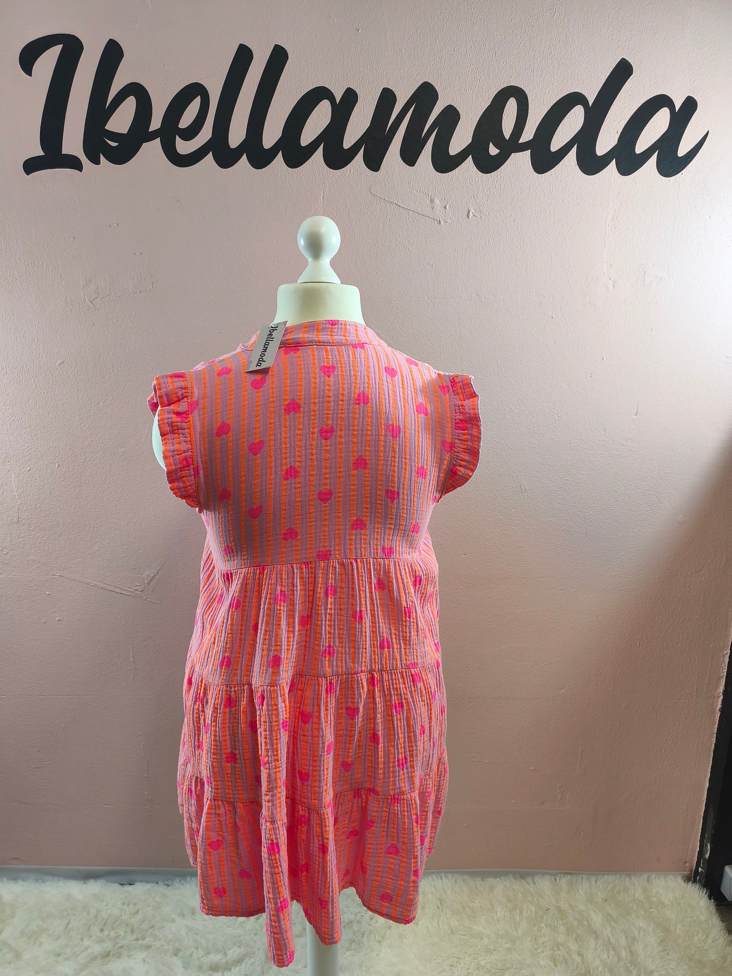 Musselin Sommerkleid Neon 2420