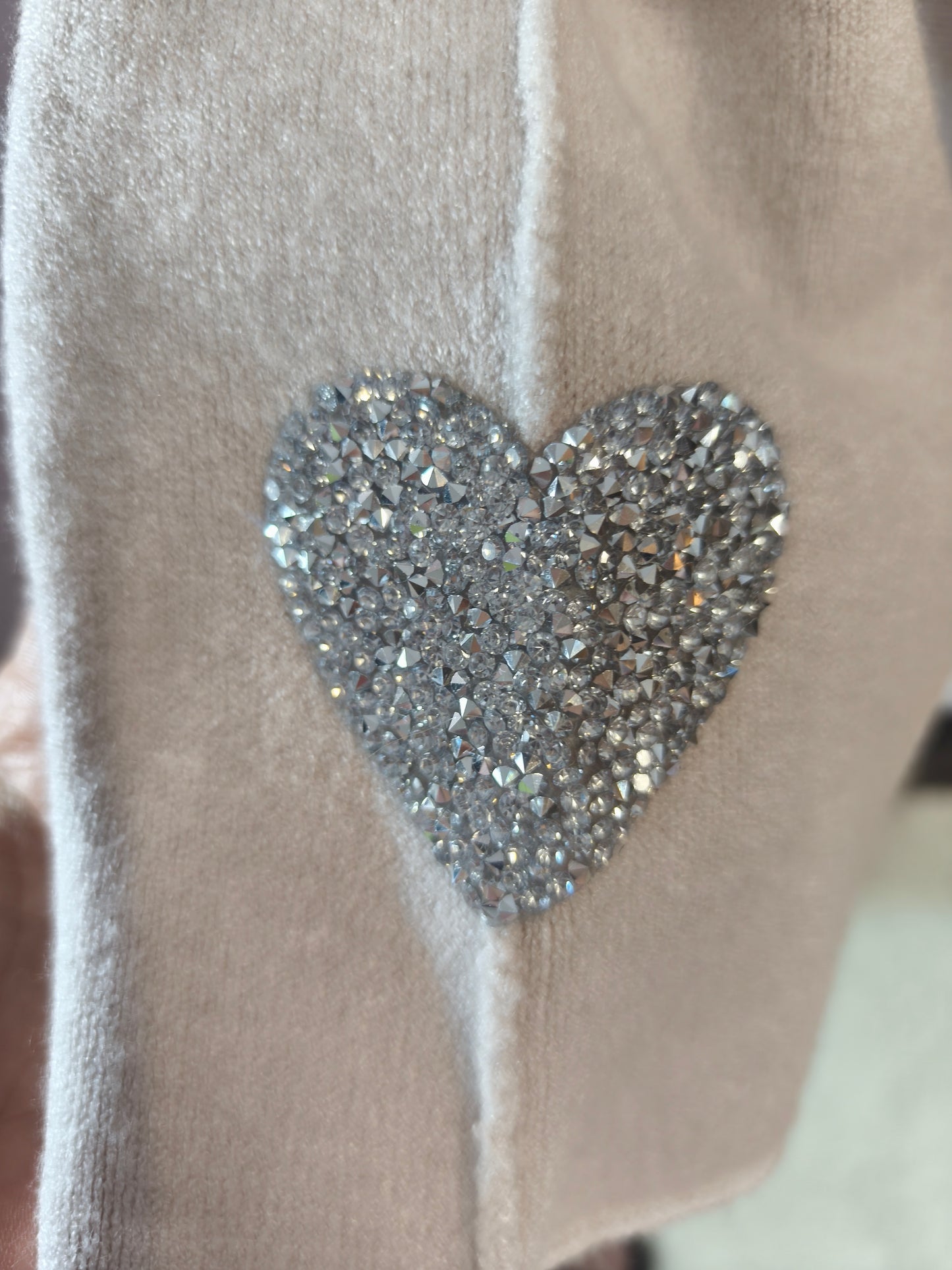 Feinstrick Pullover Herz Strass