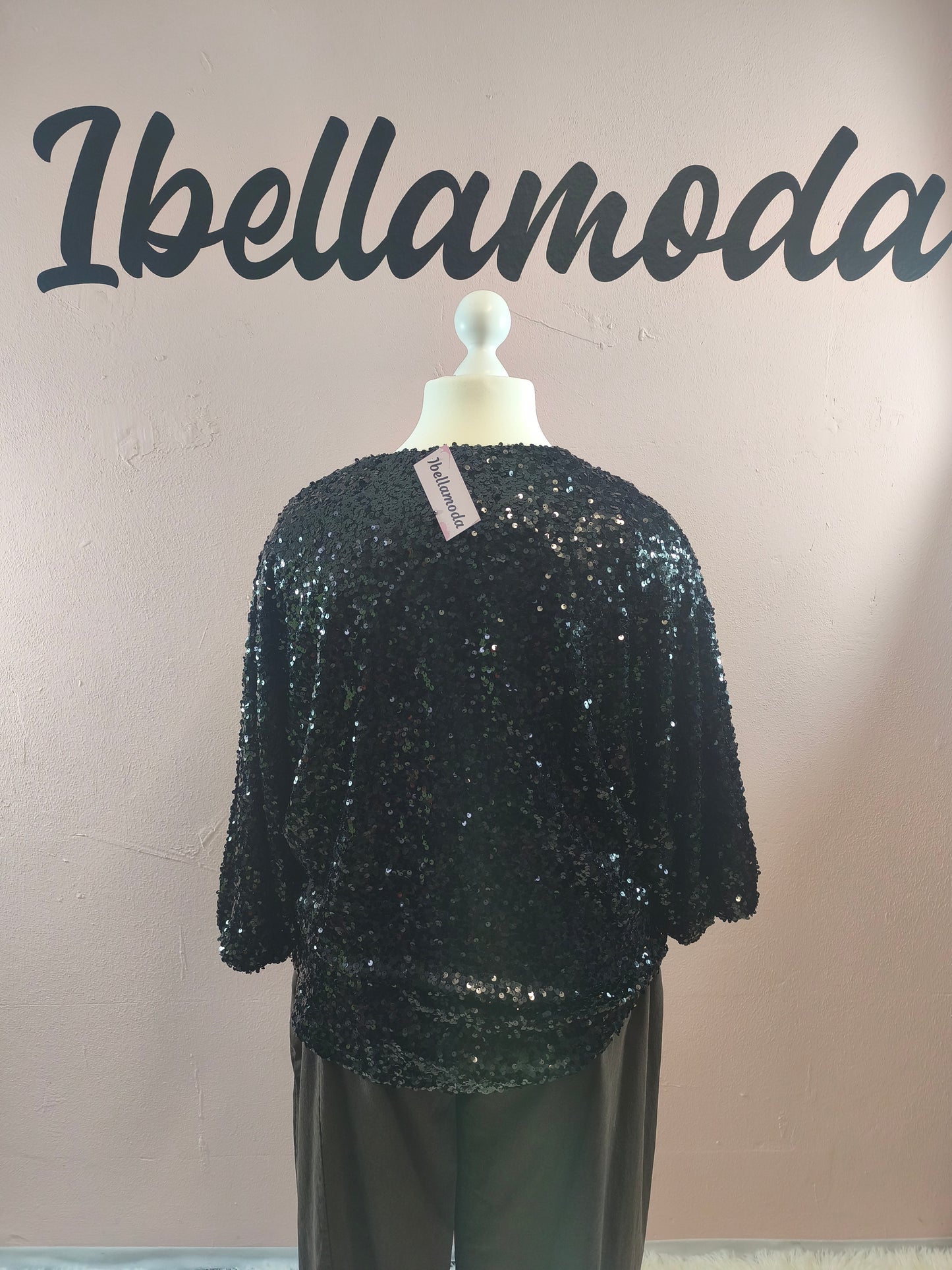 Pailletten Bluse 6592