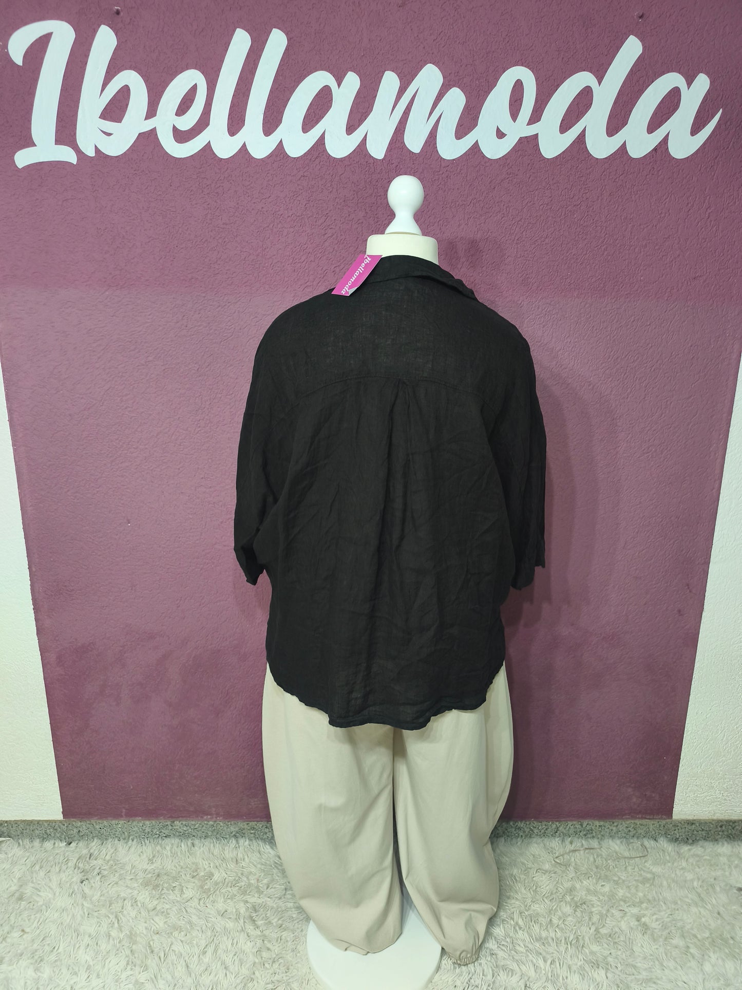 Leinenbluse mit Knöpfchen 8210