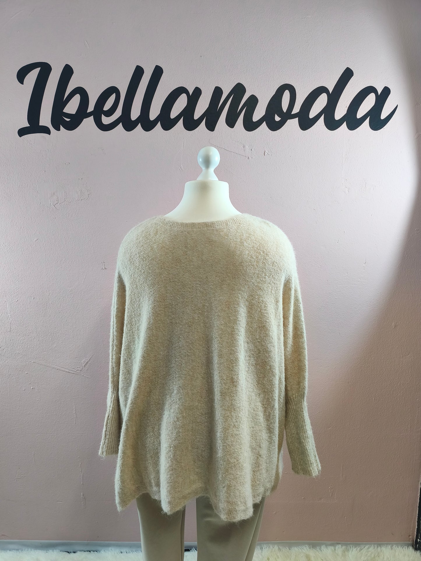 Kuschelfeinstrick Pullover Fledermaus 87171