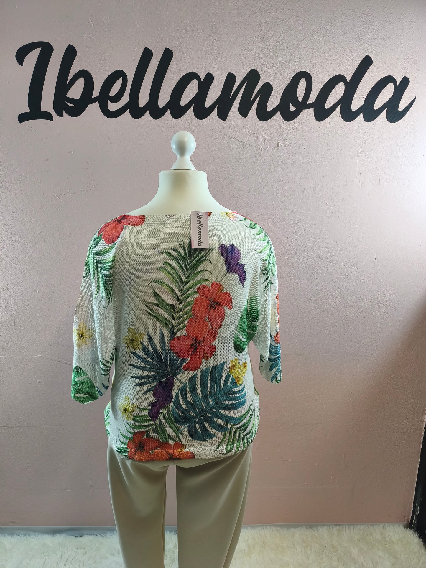 Feinstrick Shirt mit Motiv Jungle