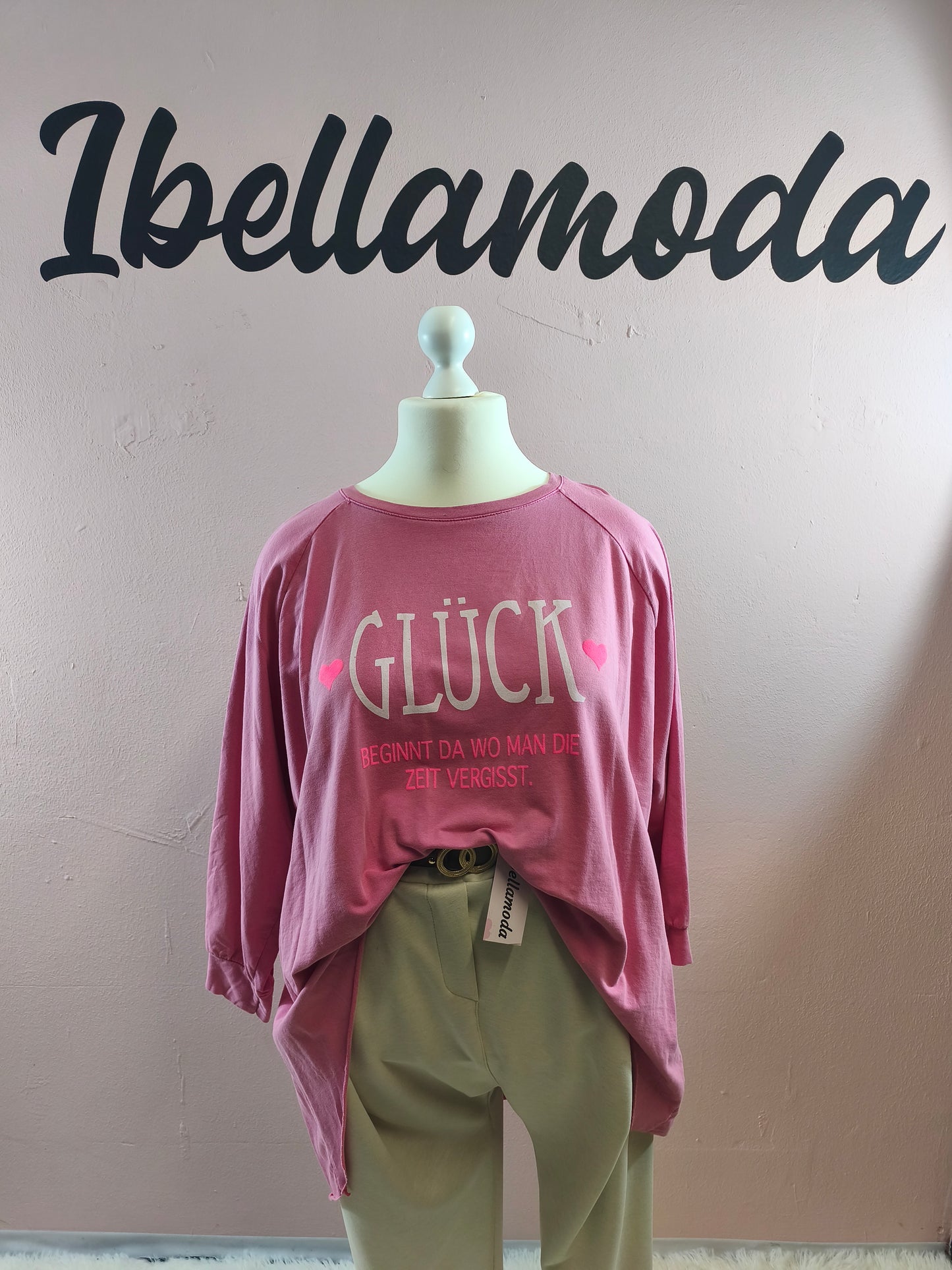 Vokuhila Sweatshirt Glück 70622
