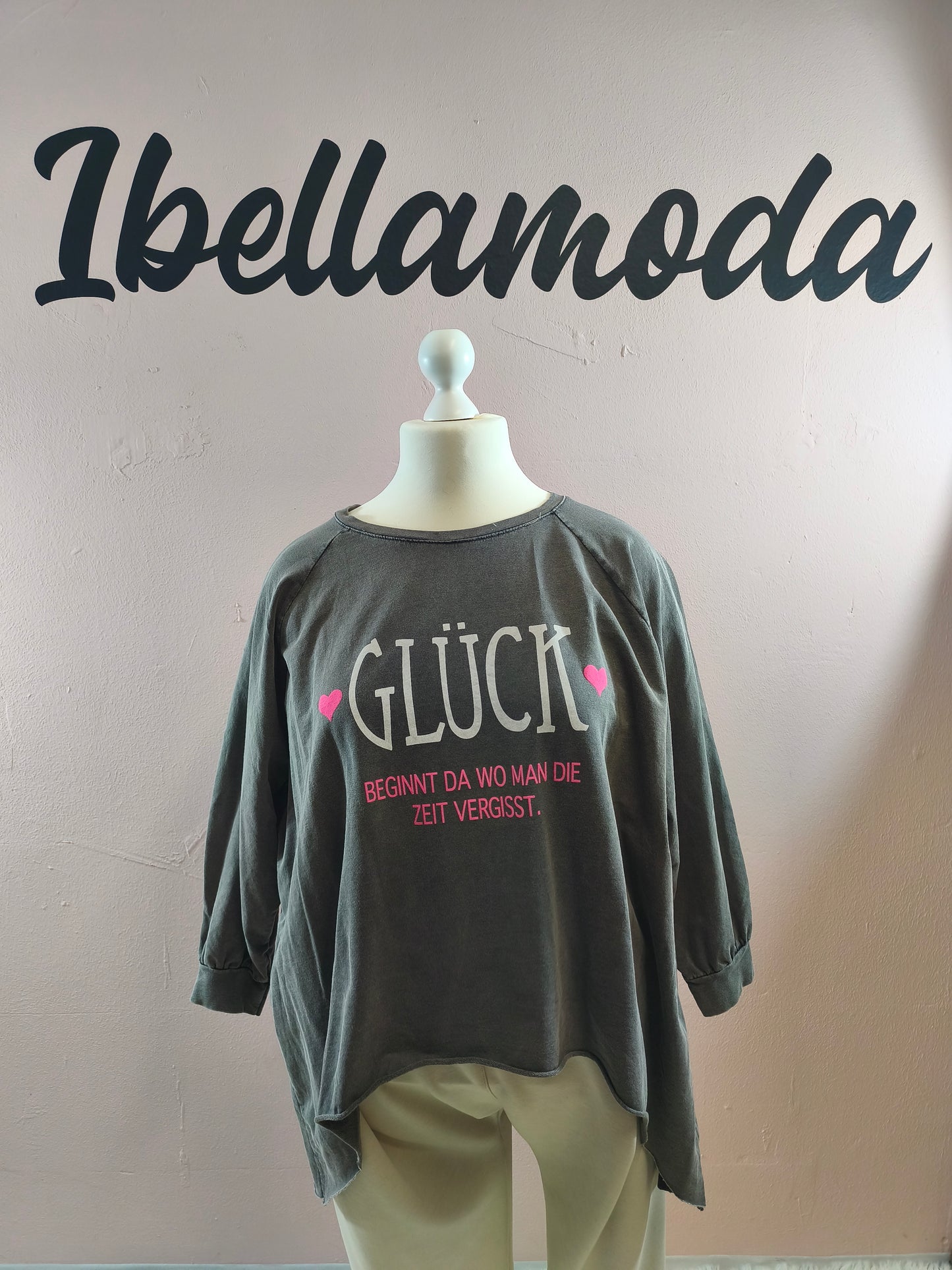 Vokuhila Sweatshirt Glück 70622