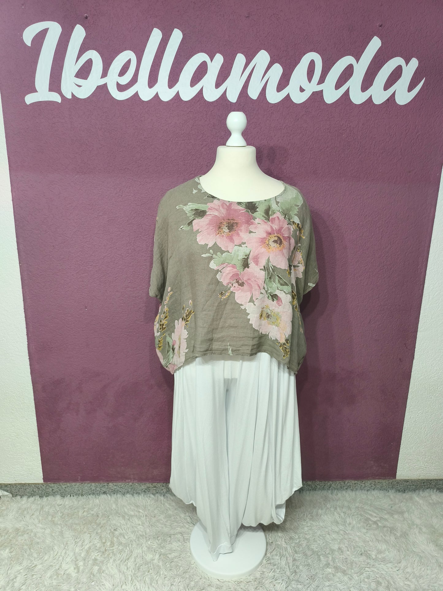 Shirt Flower Leinen 05991