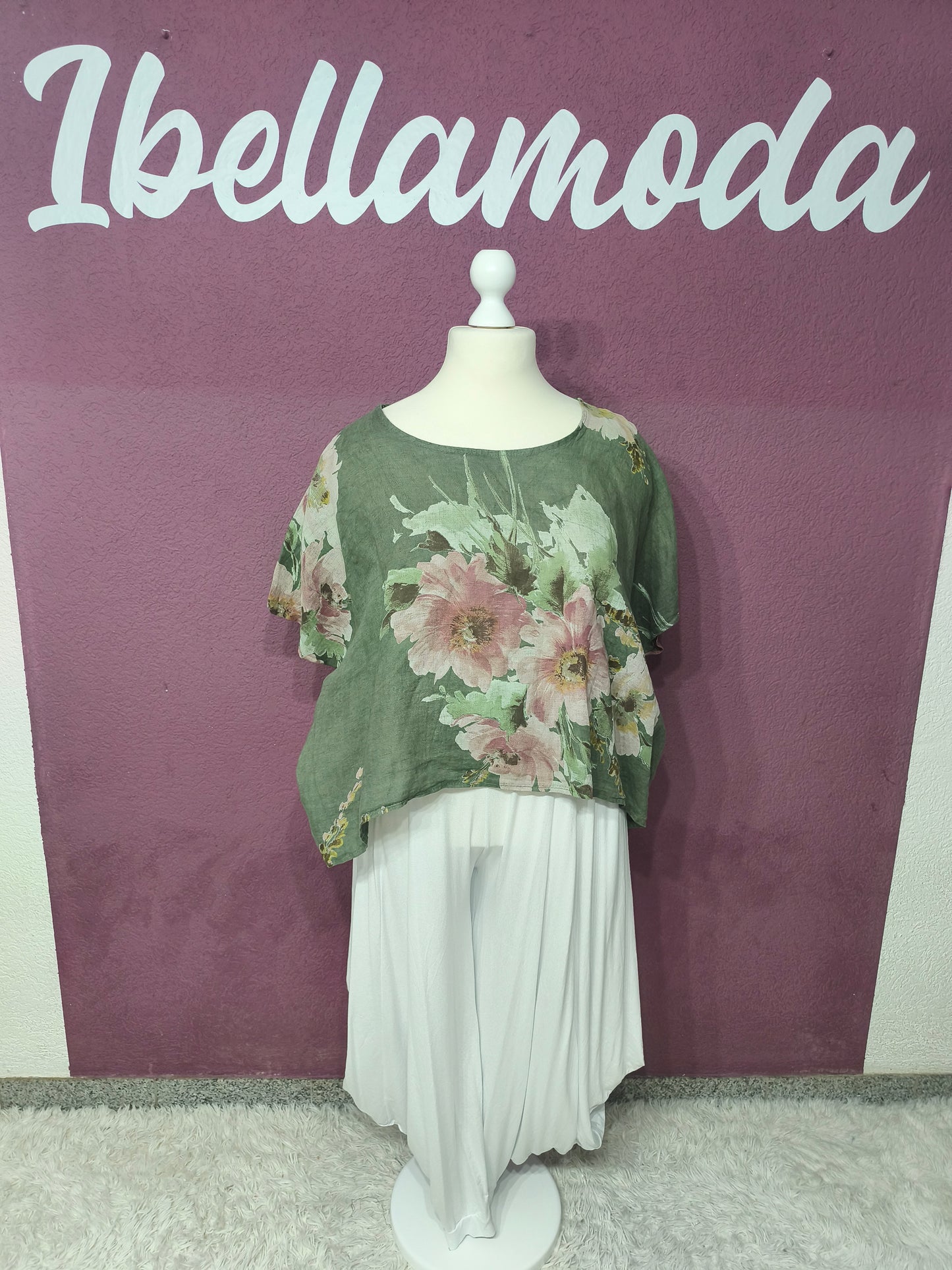 Shirt Flower Leinen 05991