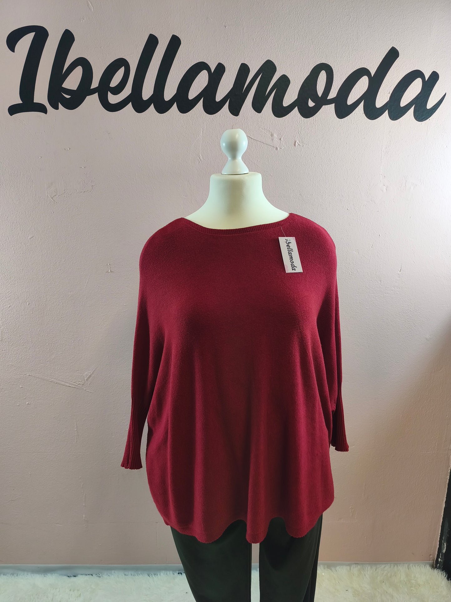 Fledermaus Feinstrick Sweatshirt 8717
