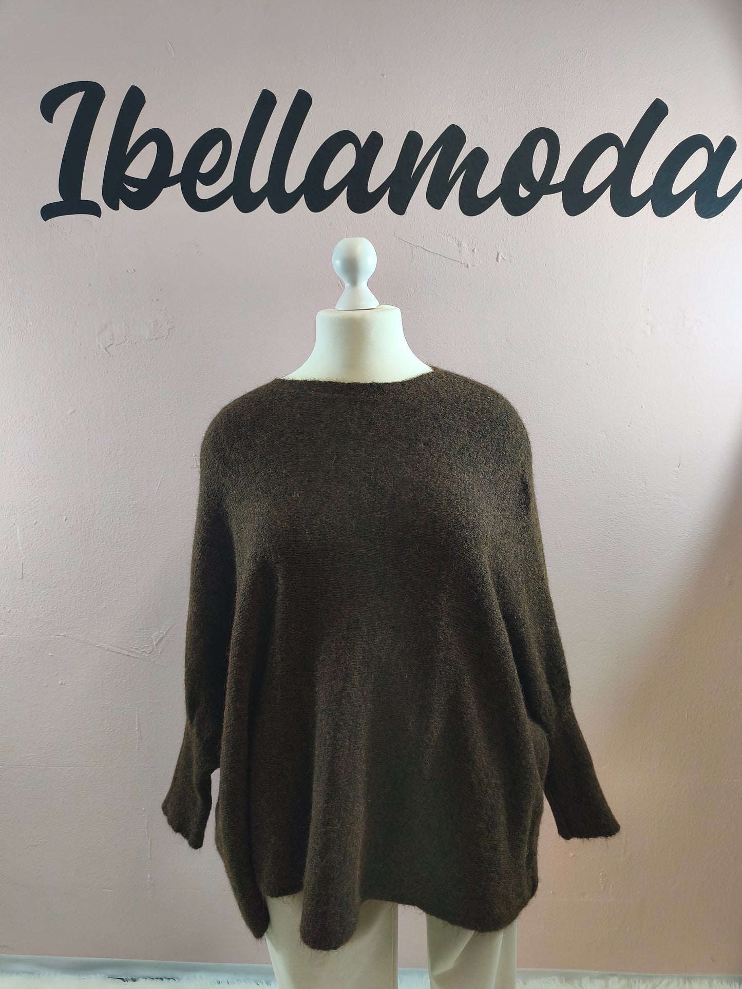 Kuschelfeinstrick Pullover Fledermaus 87171