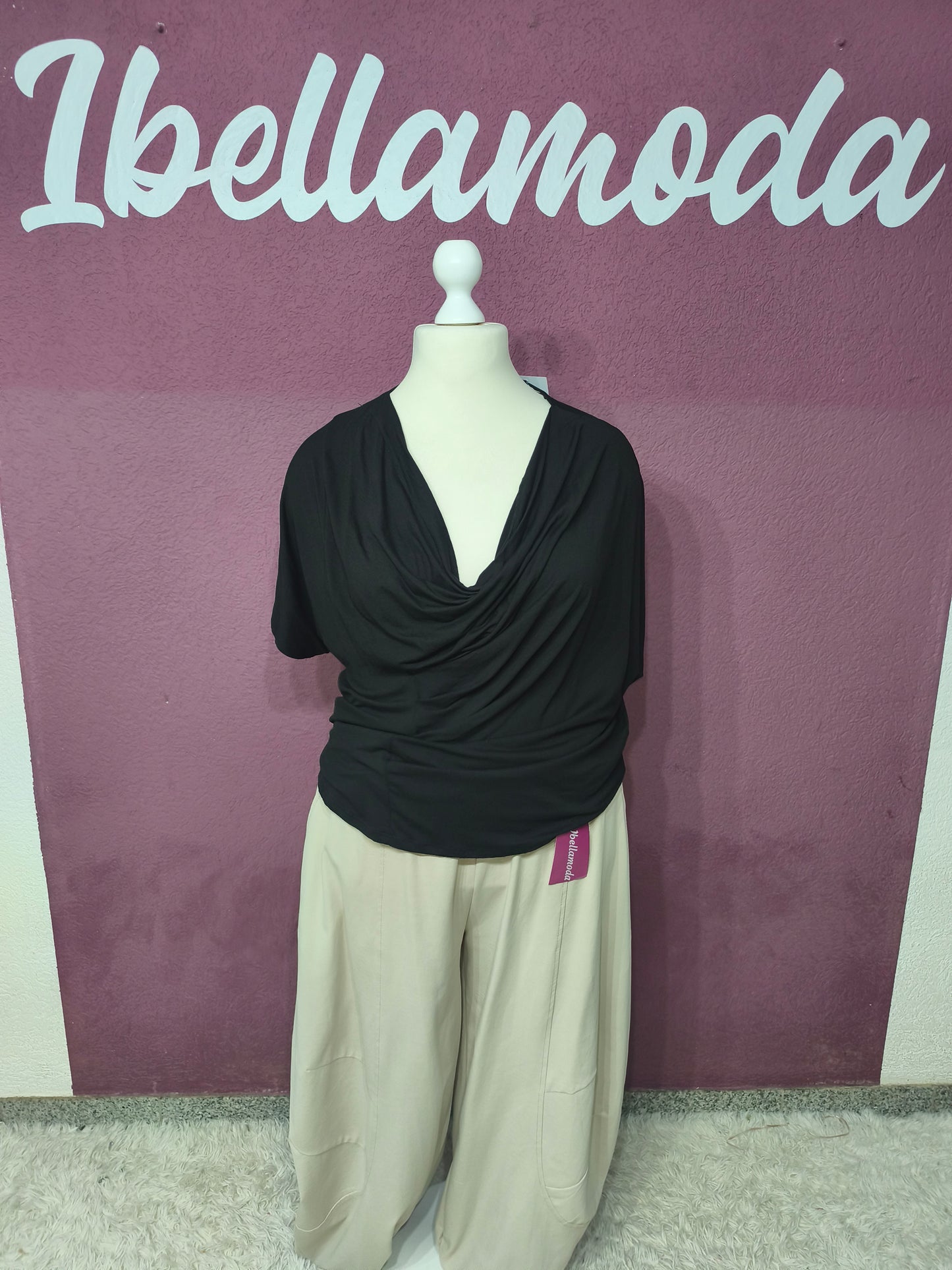 Shirt Wasserfall Rückendekollete 9423