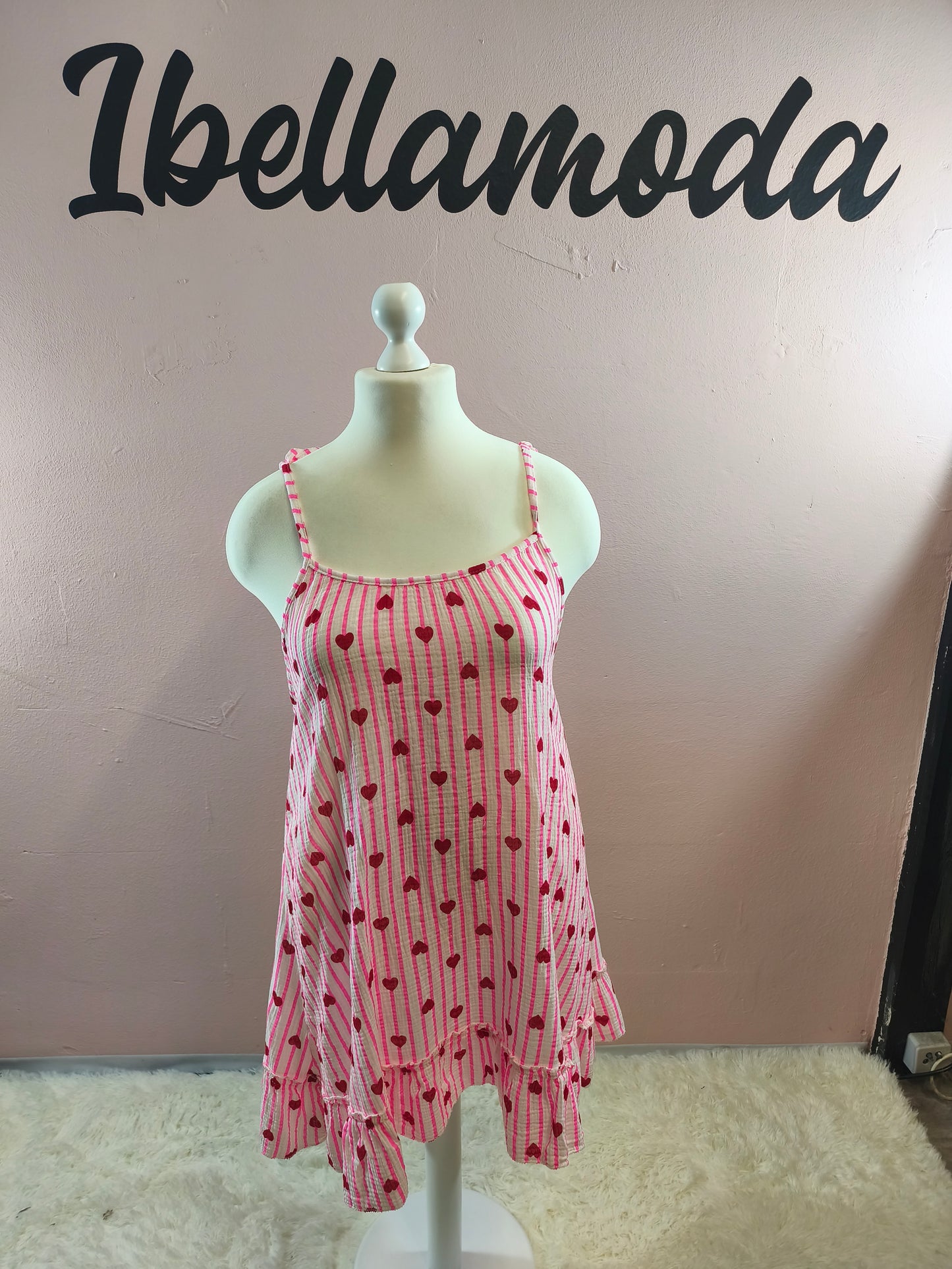 Musselin Sommerkleid Spaghettiträger 25003