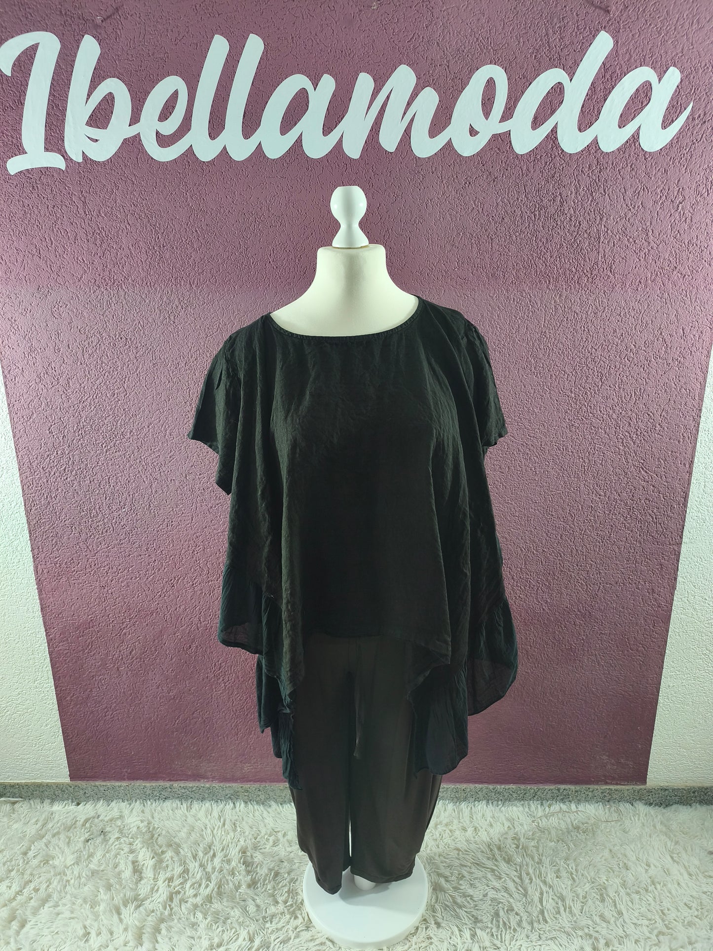 Leinen Flattershirt 7261