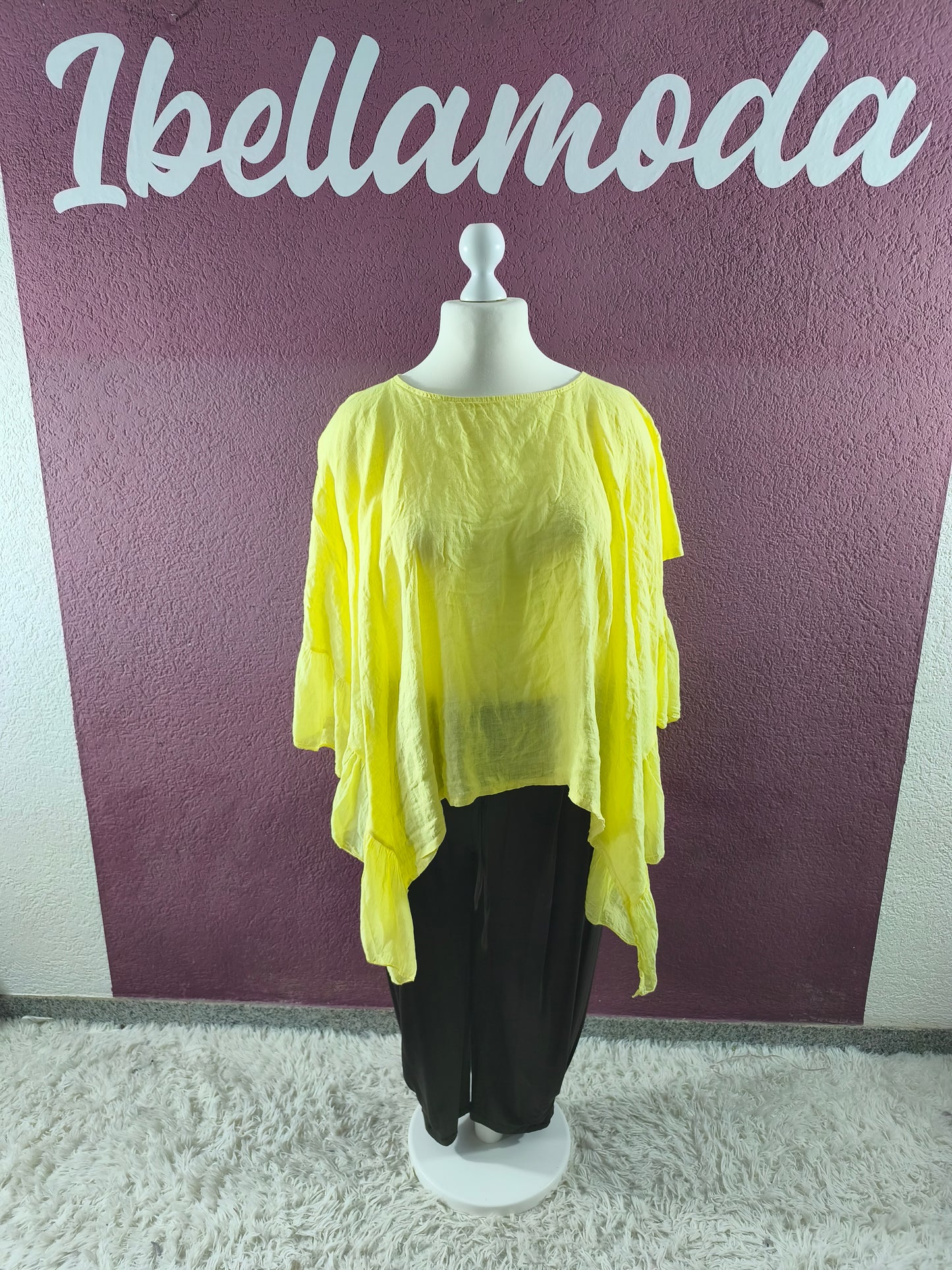 Leinen Flattershirt 7261