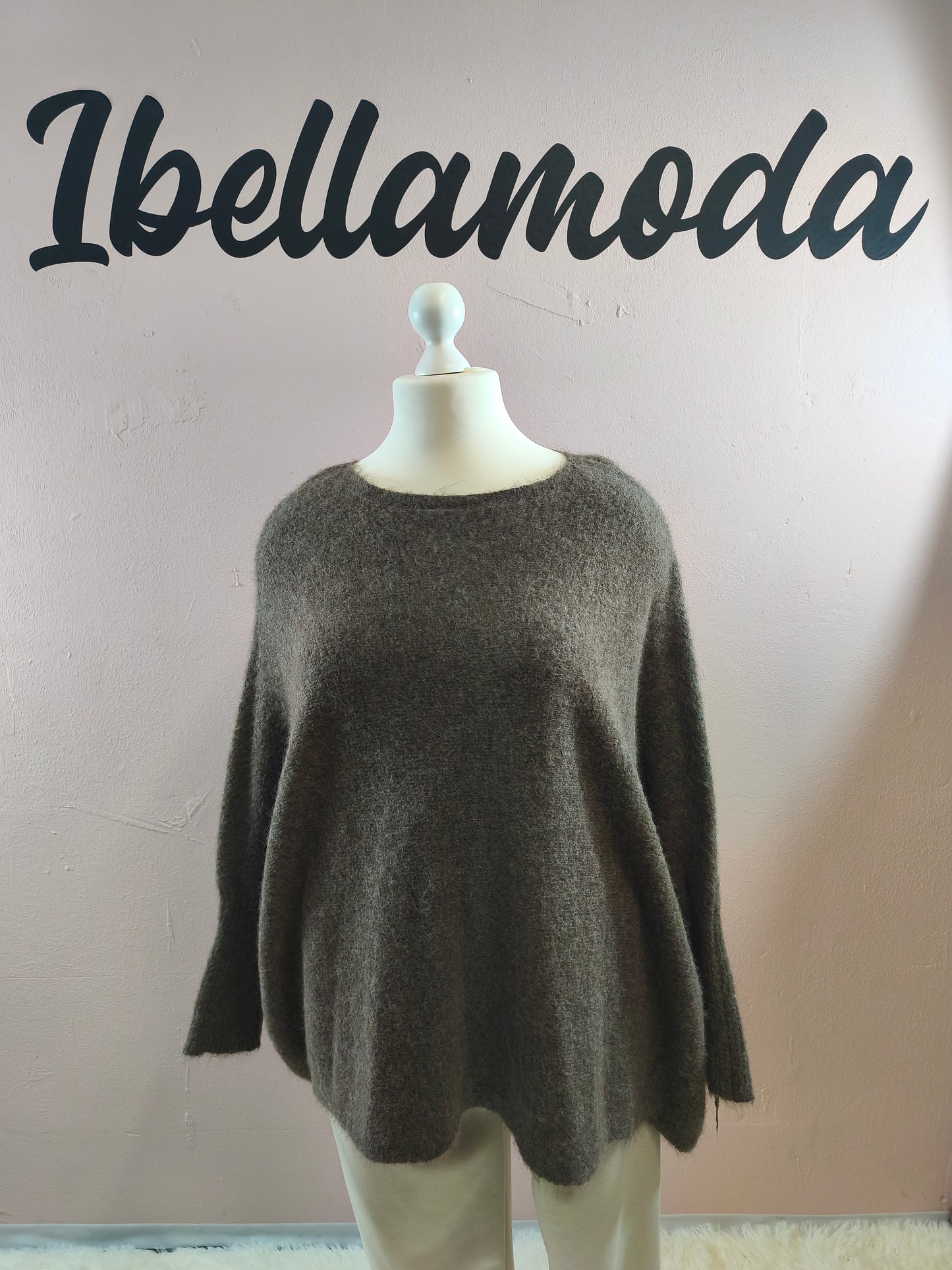 Kuschelfeinstrick Pullover Fledermaus 87171