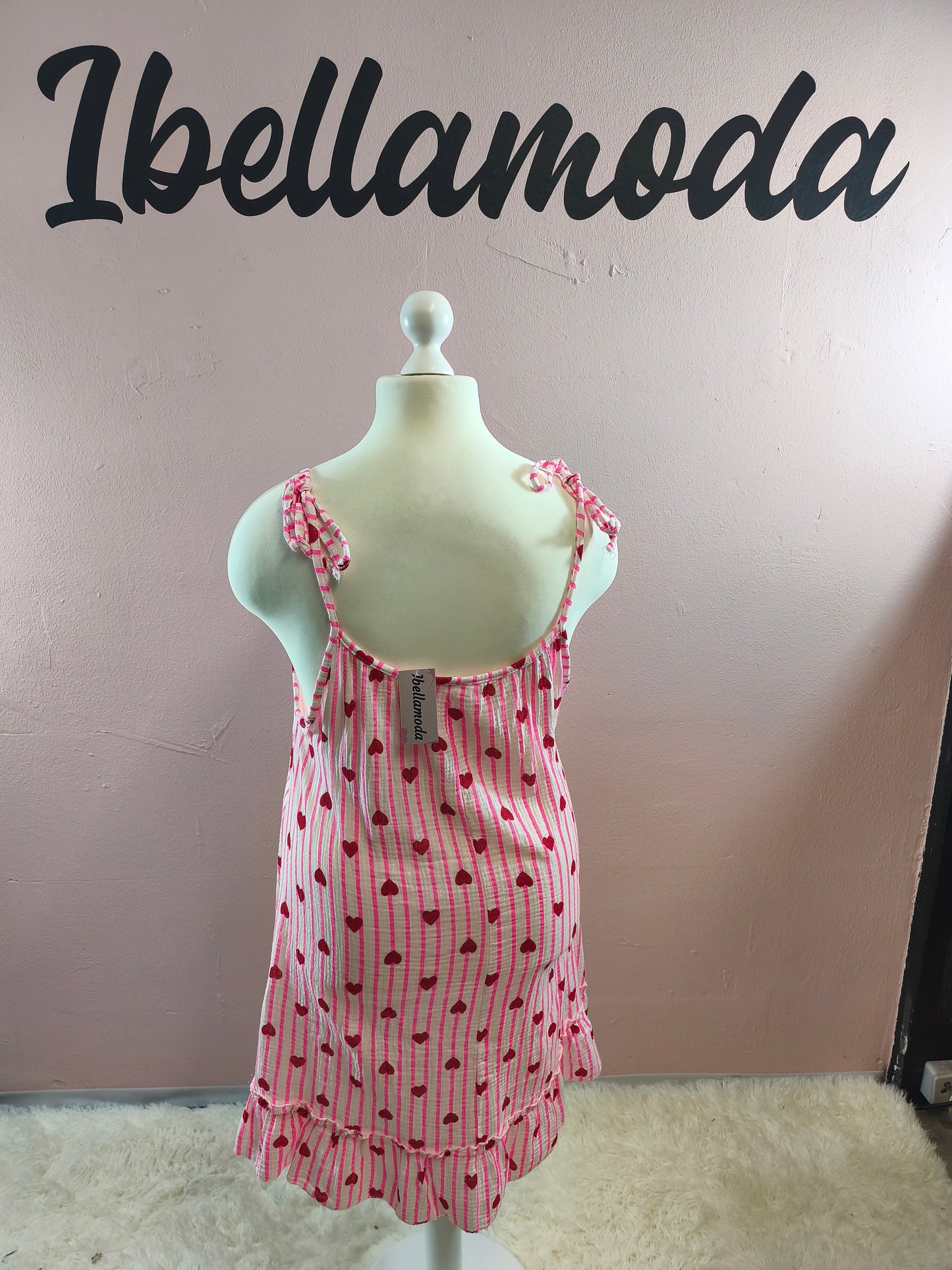 Musselin Sommerkleid Spaghettiträger 25003