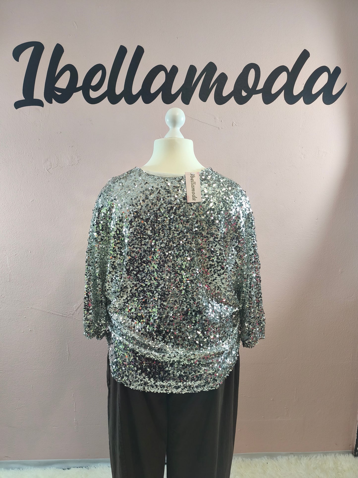 Pailletten Bluse 6592