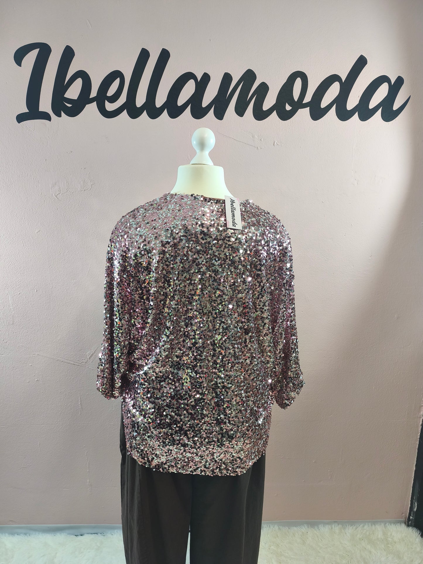 Pailletten Bluse 6592