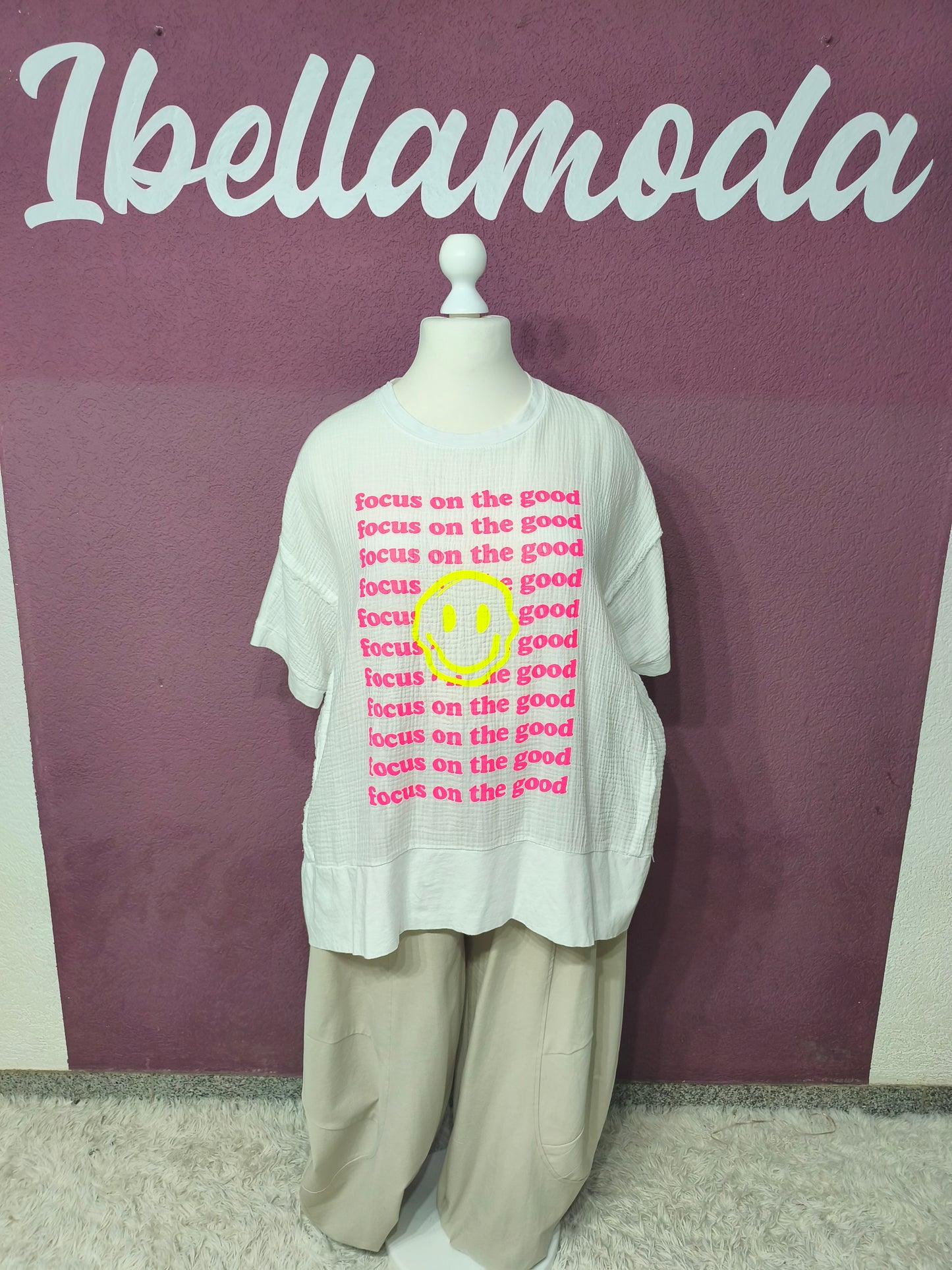 Musselin Shirt Smiley 61391