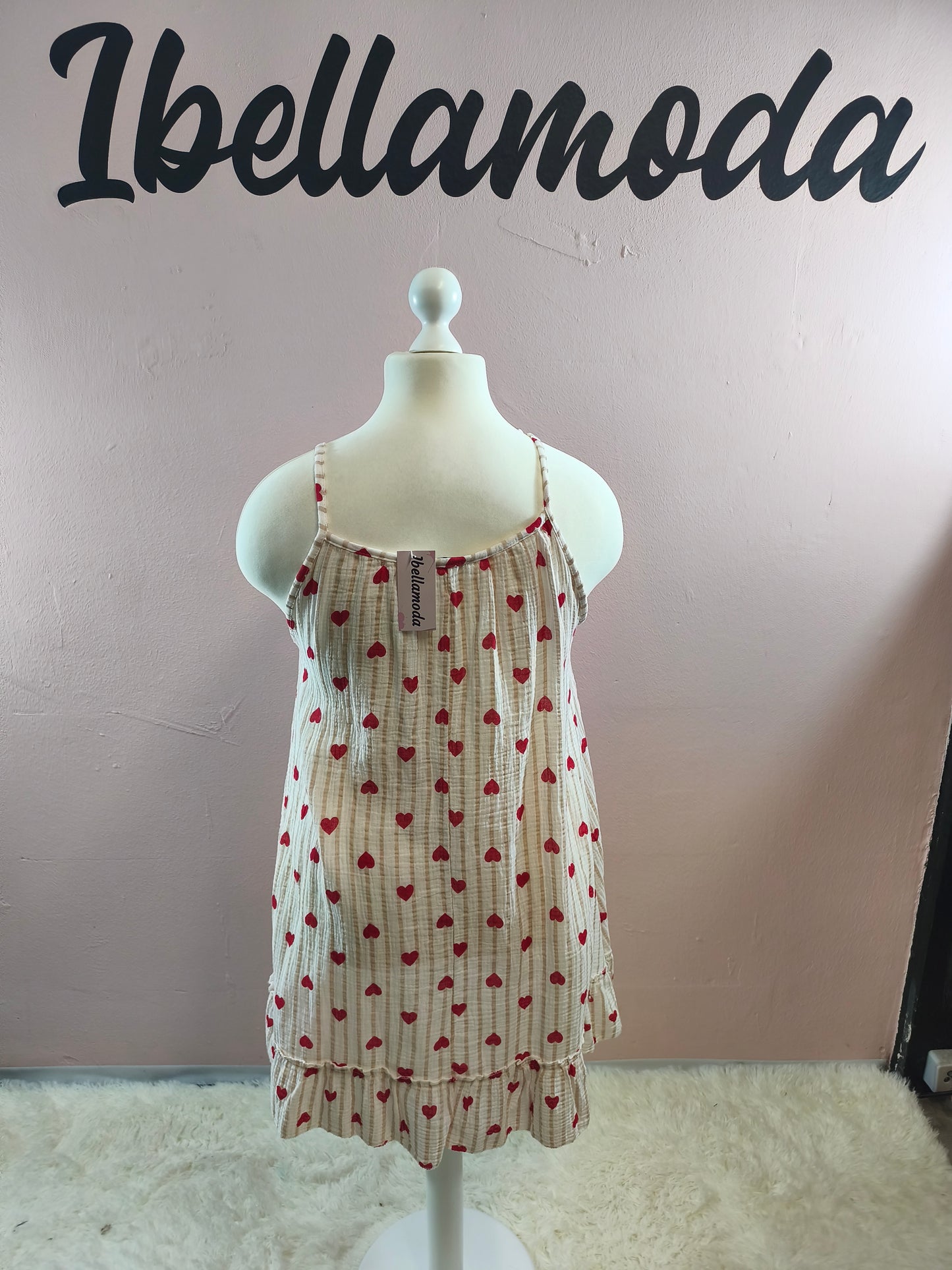 Musselin Sommerkleid Spaghettiträger 25003