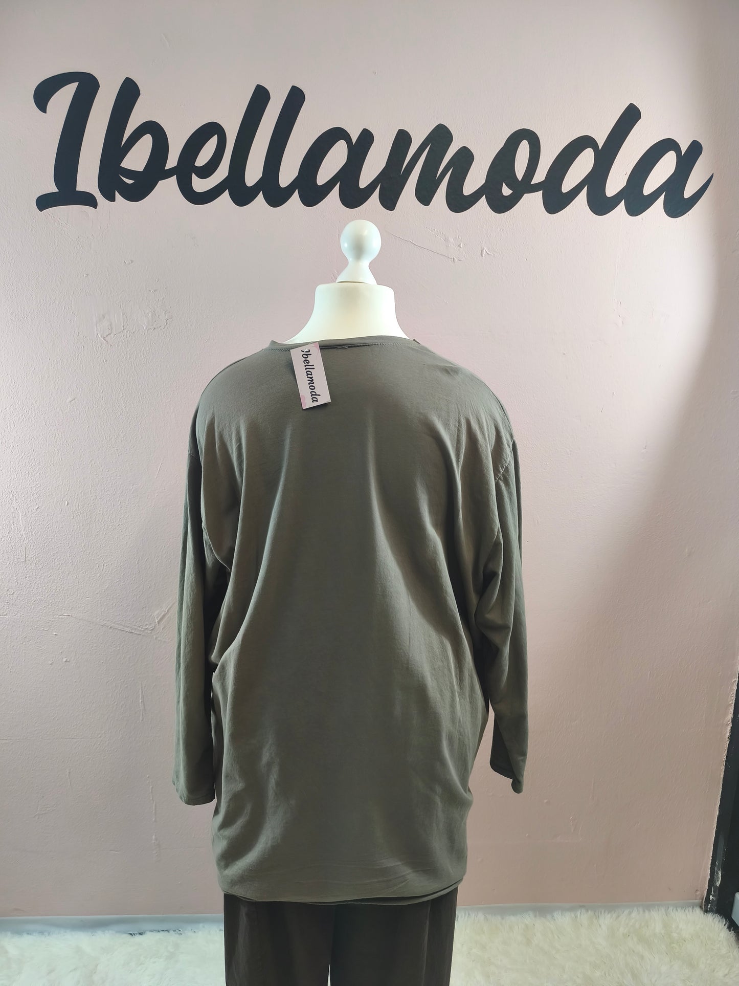 Long Sweat Shirt mit Strass und Leo 23807