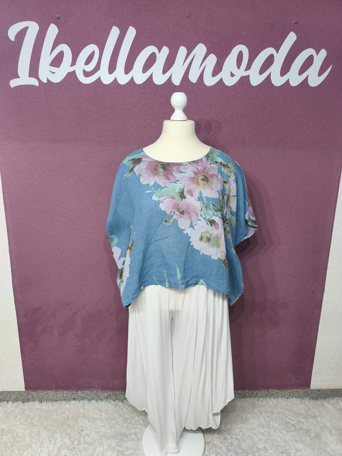Shirt Flower Leinen 05991