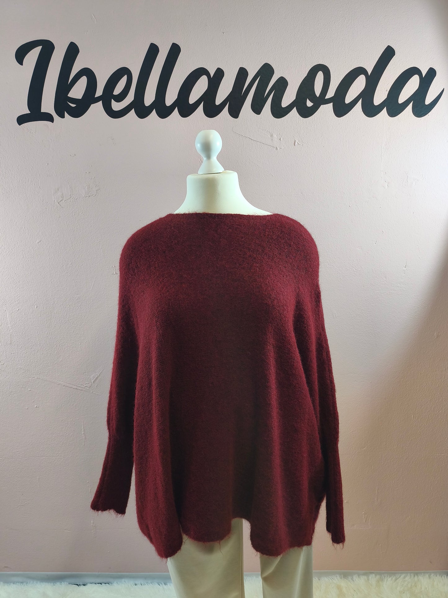 Kuschelfeinstrick Pullover Fledermaus 87171