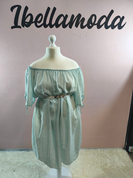 Carmen Sommerkleid Mintgrün