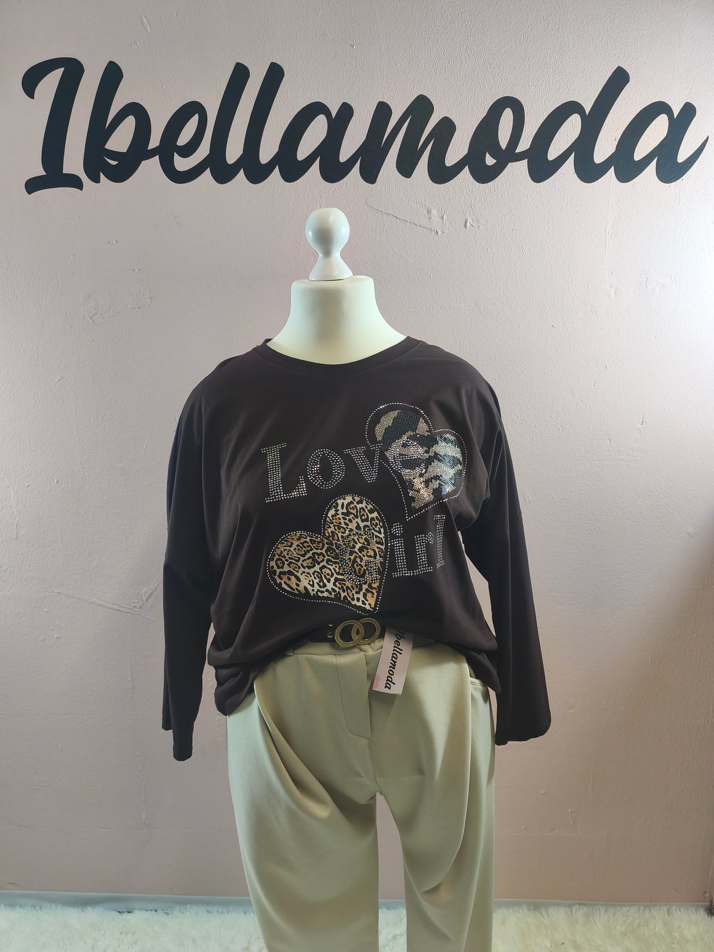 Sweatshirt Strass Love Girl 230045