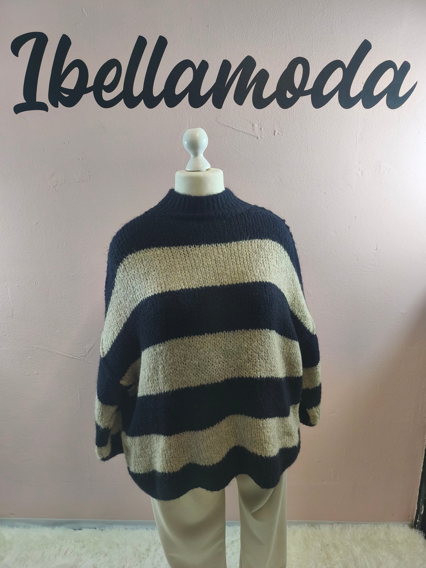 Kuschelstrickpullover Gestreift 20001