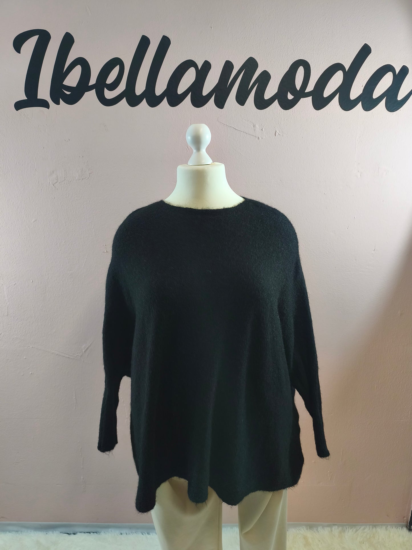 Kuschelfeinstrick Pullover Fledermaus 87171