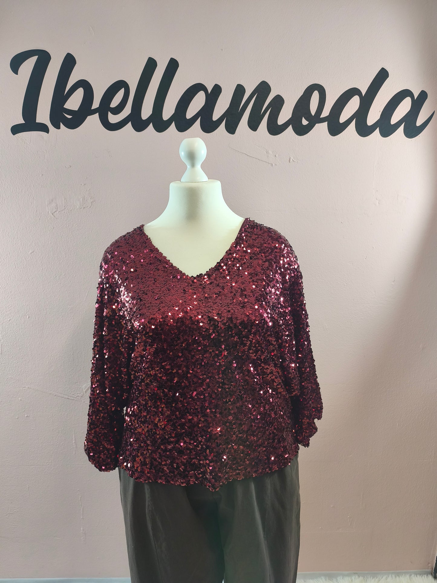 Pailletten Bluse 6592