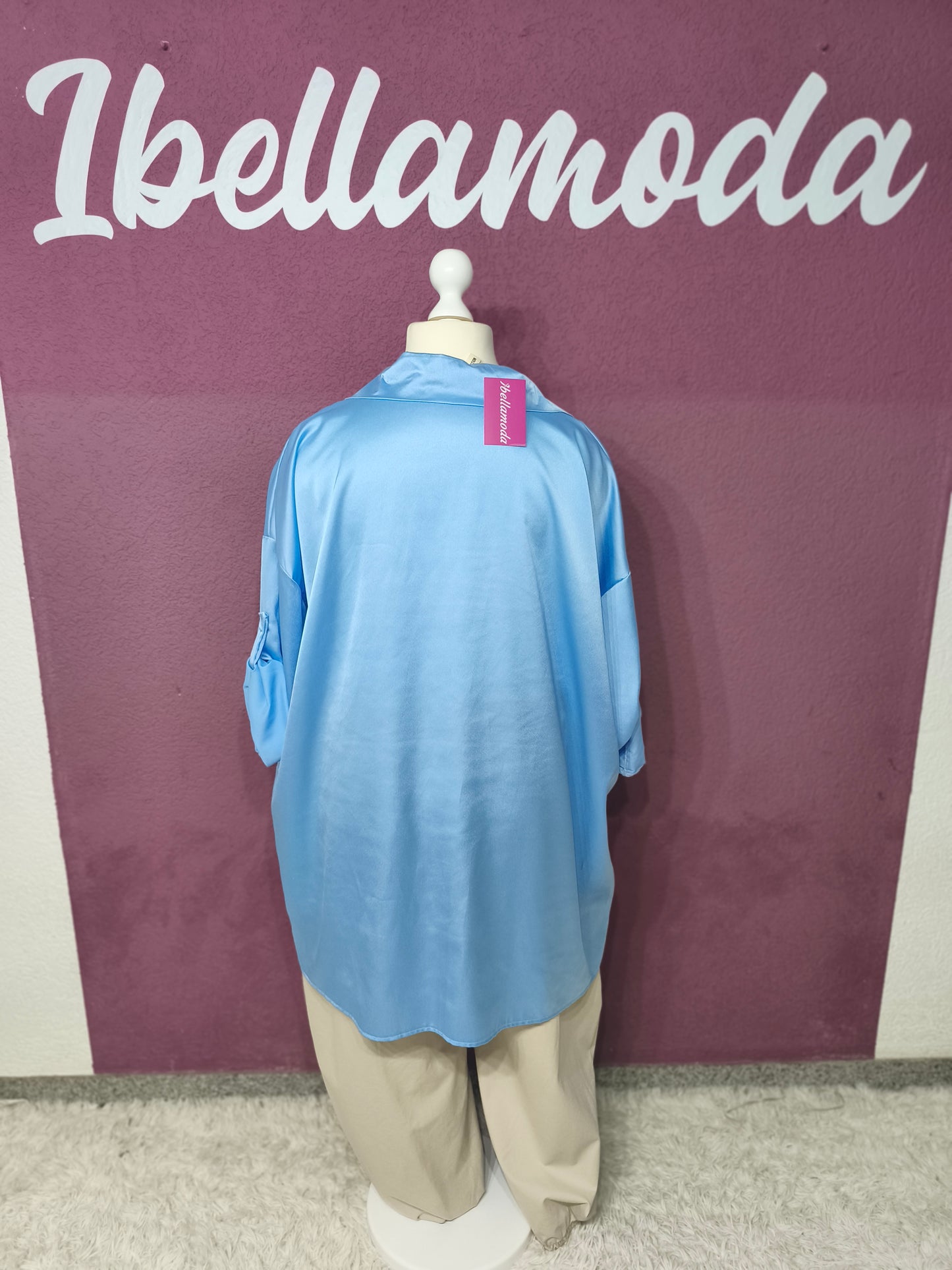 Satinbluse Lang 22253
