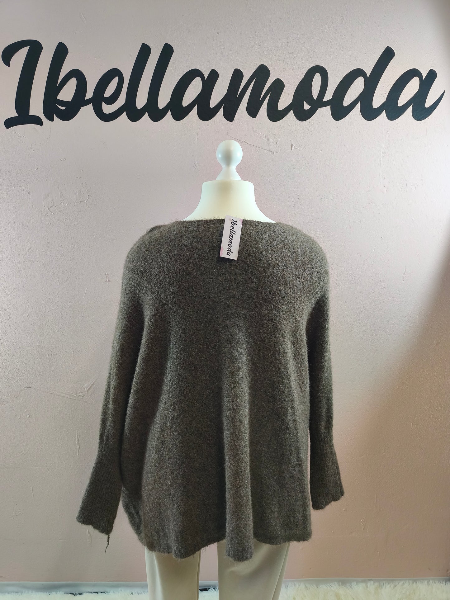 Kuschelfeinstrick Pullover Fledermaus 87171
