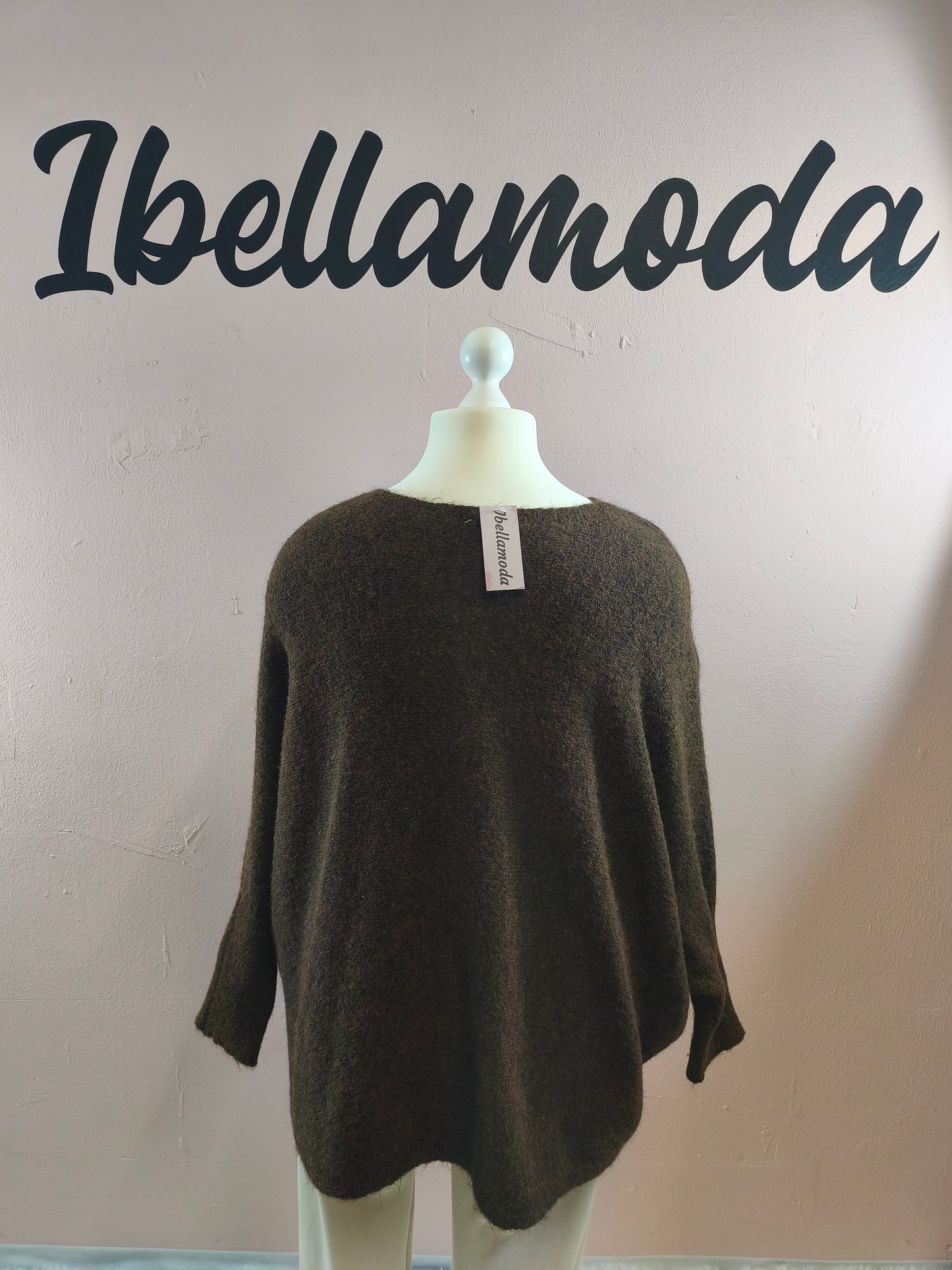 Kuschelfeinstrick Pullover Fledermaus 87171