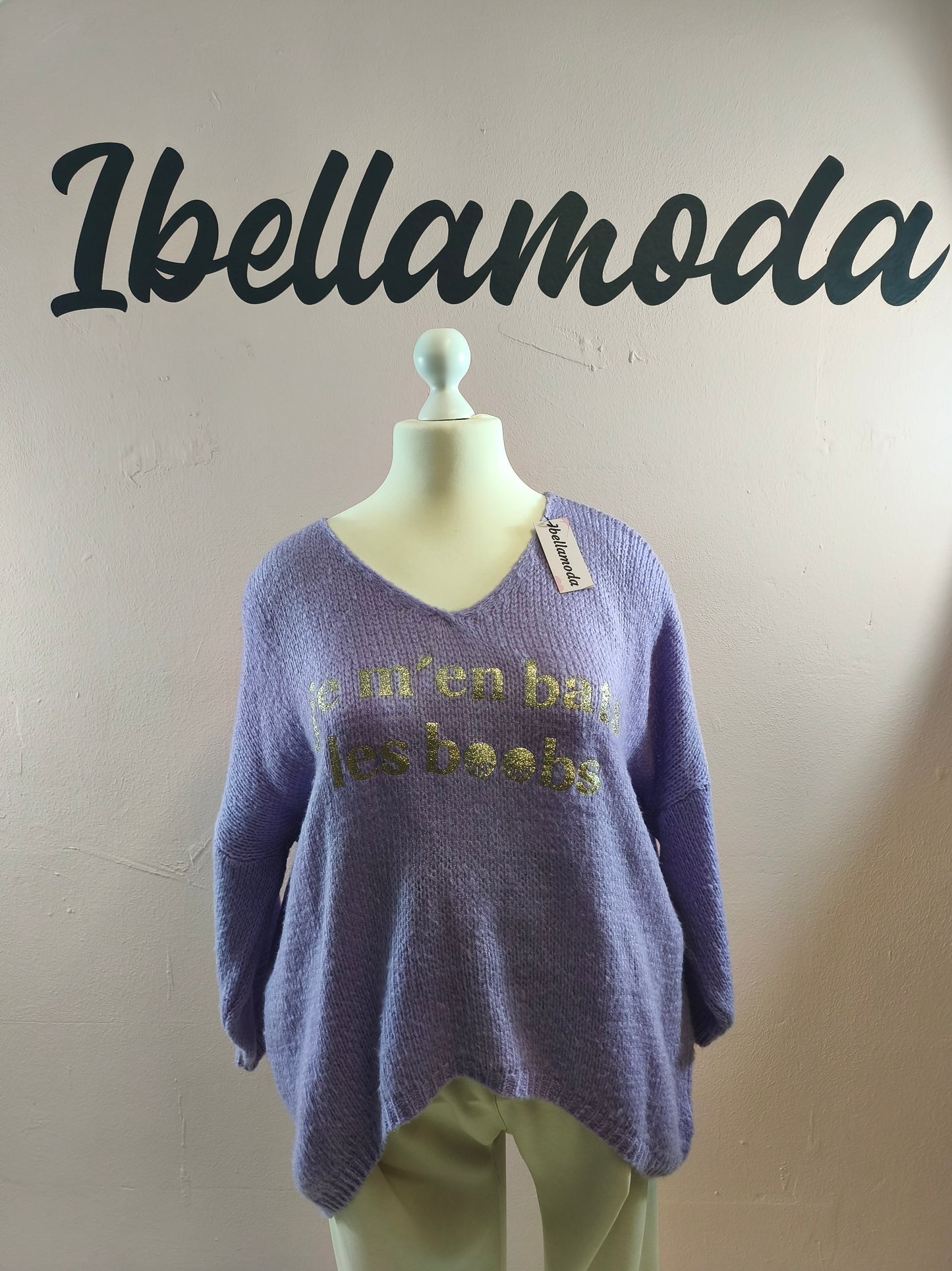 Oversize Strickpullover Je Mén Bais Les Boobs 3002