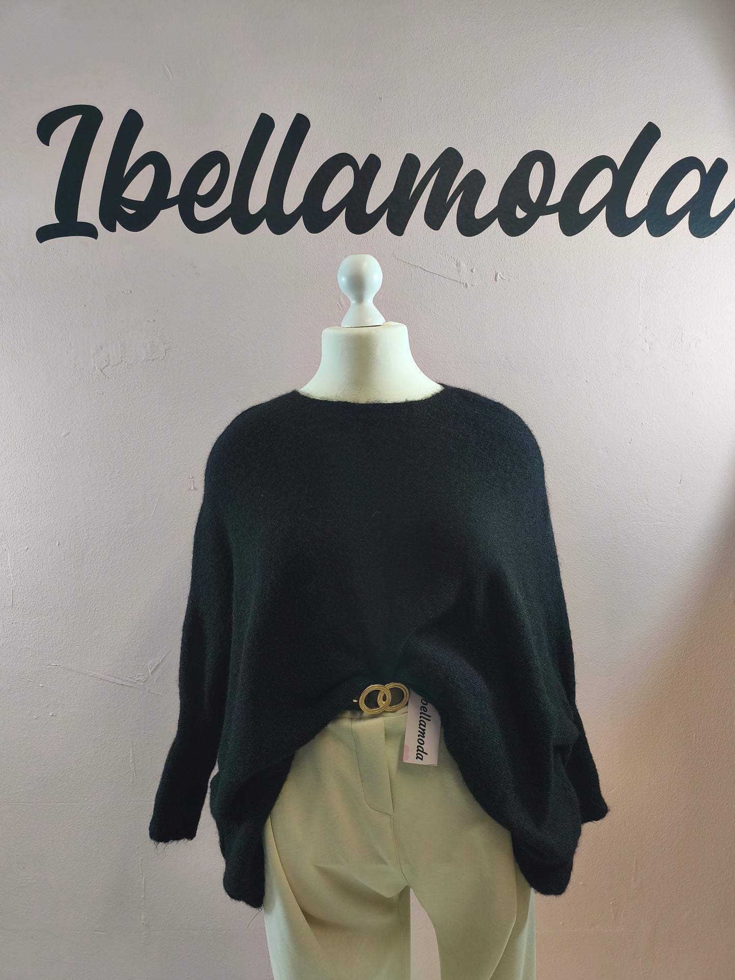 Kuschelfeinstrick Pullover Fledermaus 87171