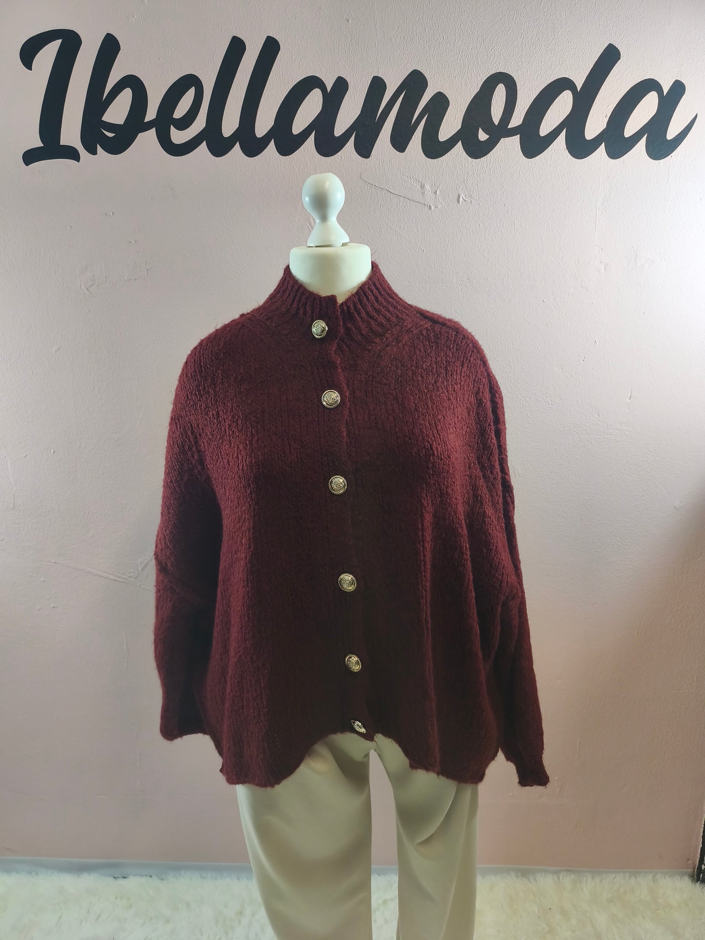 Kuschelcardigan Mit Goldknöpfen 20970