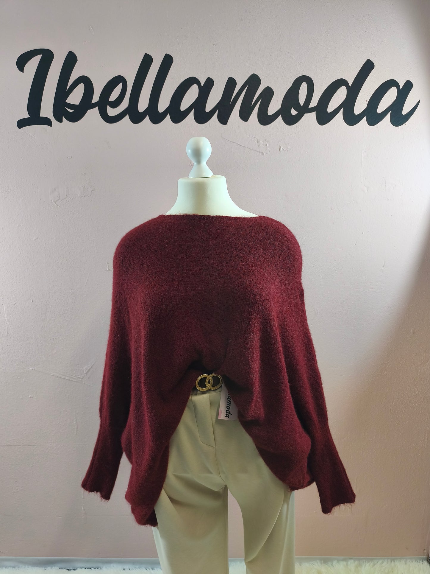Kuschelfeinstrick Pullover Fledermaus 87171