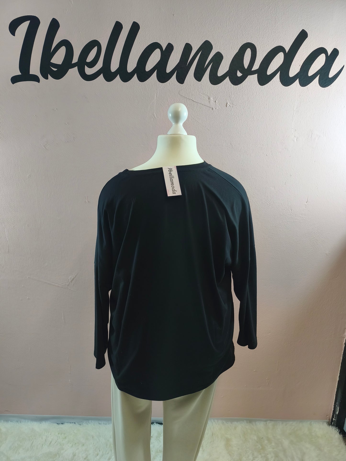 Sweatshirt Strass Blumenvase 230045