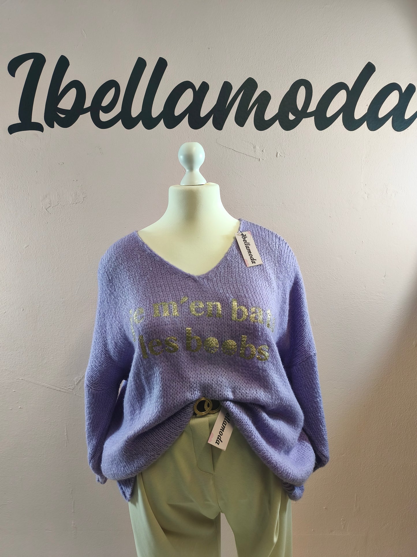 Oversize Strickpullover Je Mén Bais Les Boobs 3002