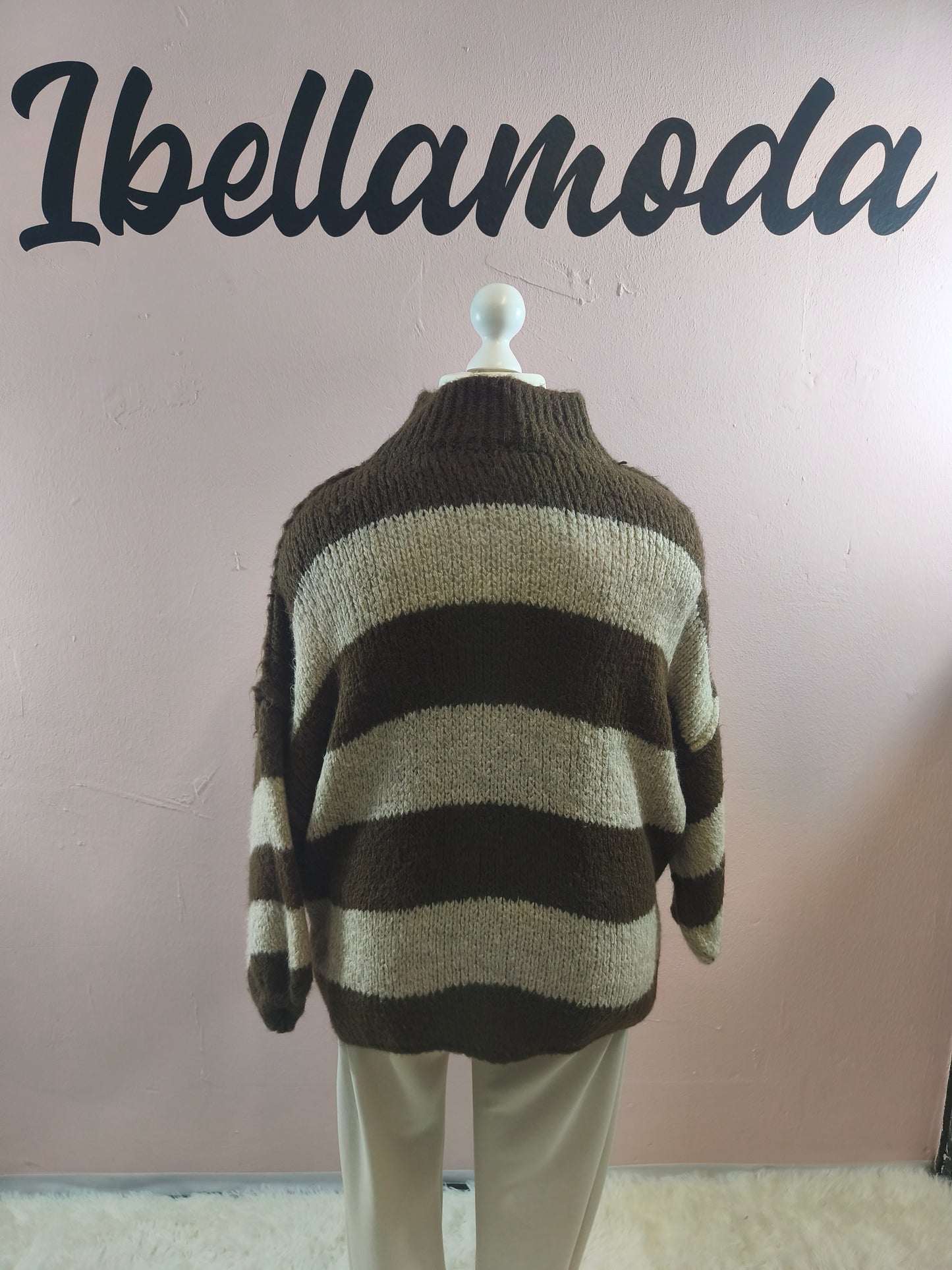 Kuschelstrickpullover Gestreift 20001