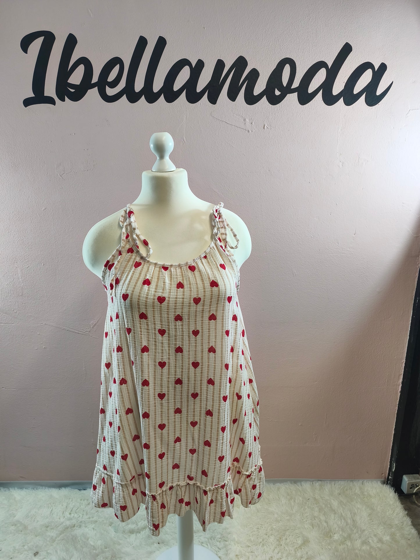 Musselin Sommerkleid Spaghettiträger 25003