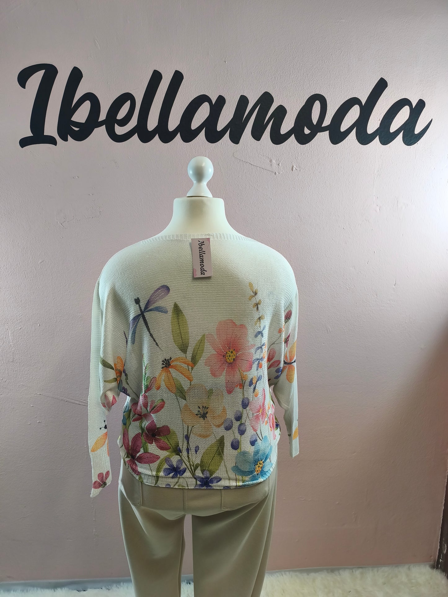 Feinstrick Shirt mit Motiv Spring