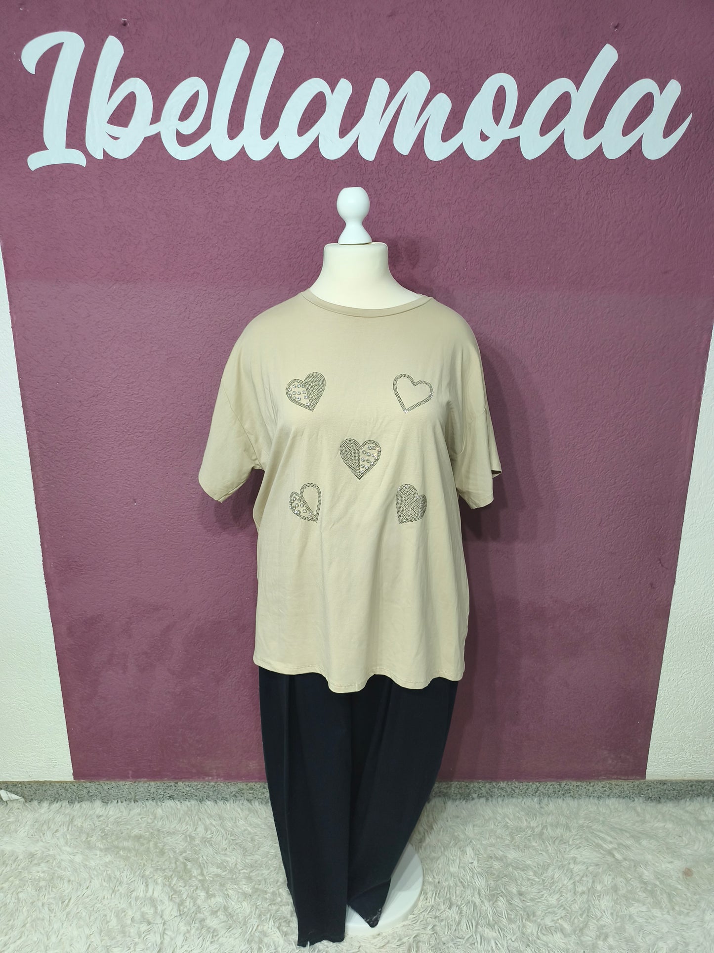 T-Shirt Herz Strass 22828