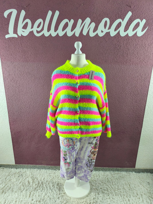 Kuschelstrick Cardigan Rainbow 3003