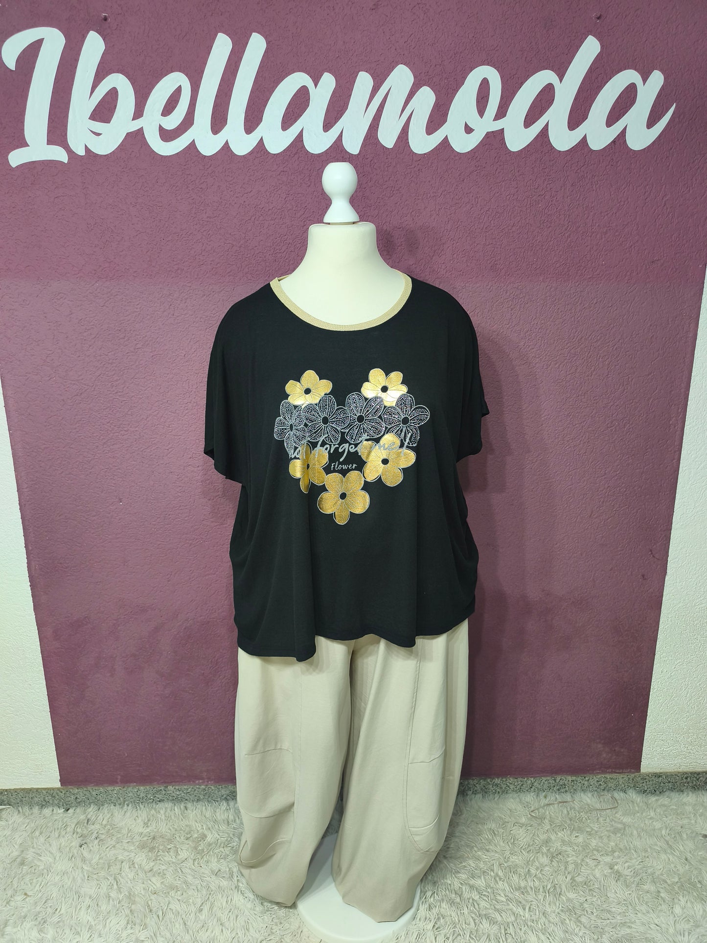 Shirt Flower Strass 61263