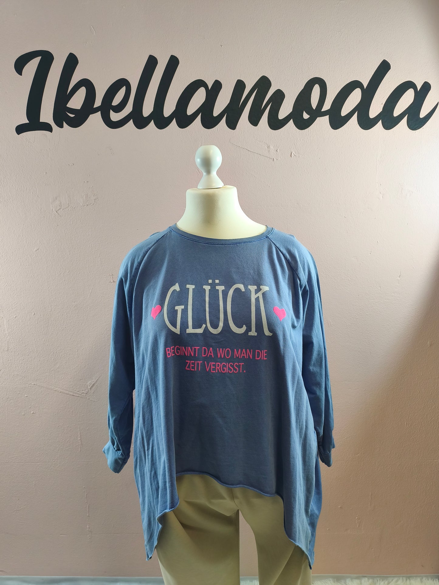 Vokuhila Sweatshirt Glück 70622