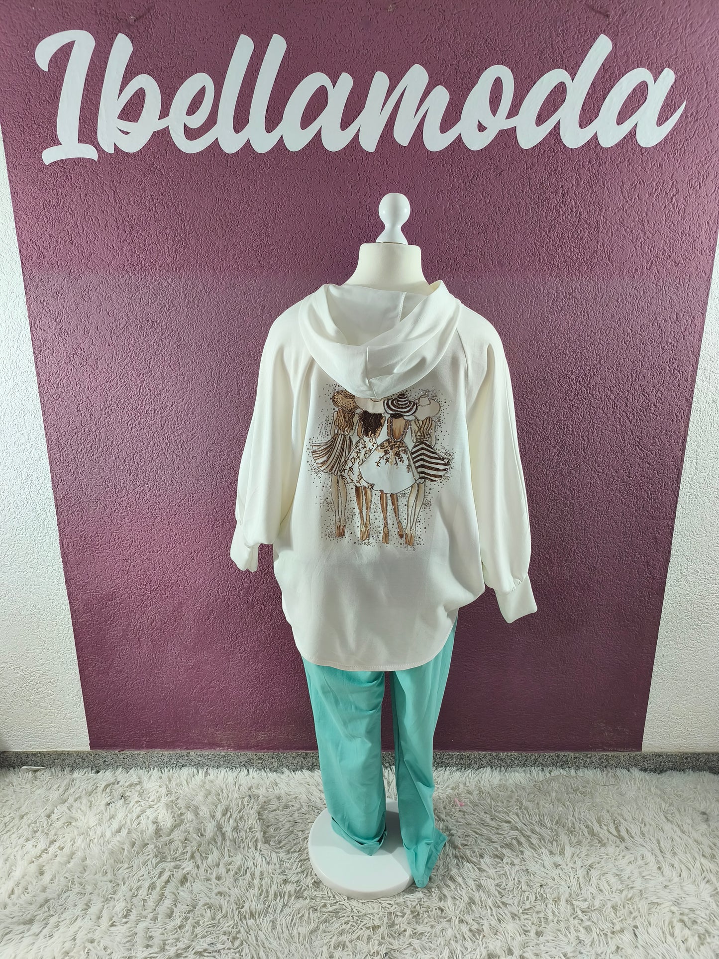 Sweatjacke Fledermaus Butterstoff 75331