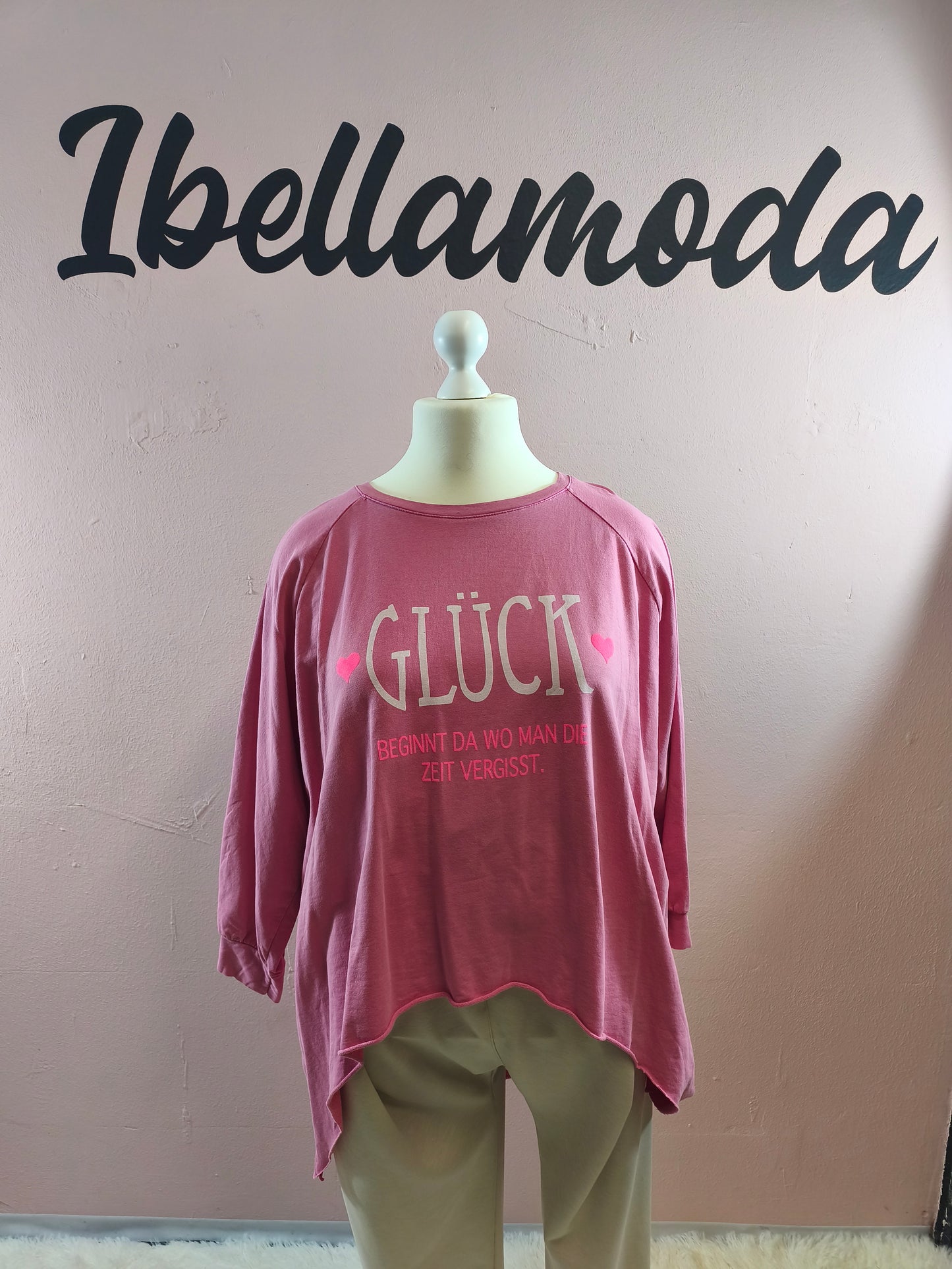 Vokuhila Sweatshirt Glück 70622