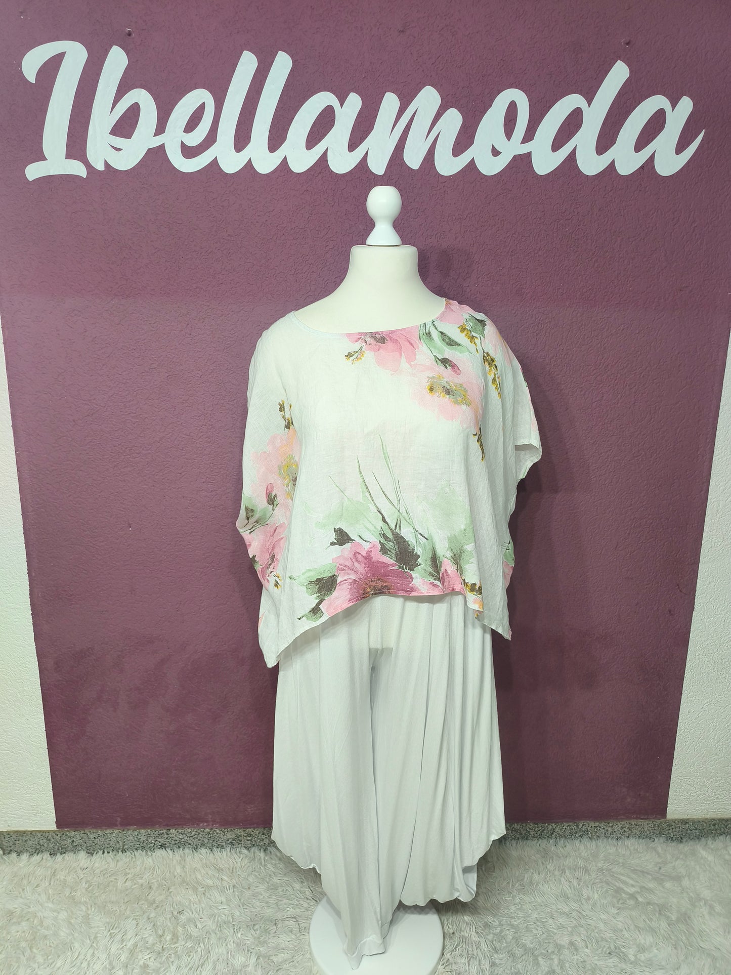 Shirt Flower Leinen 05991
