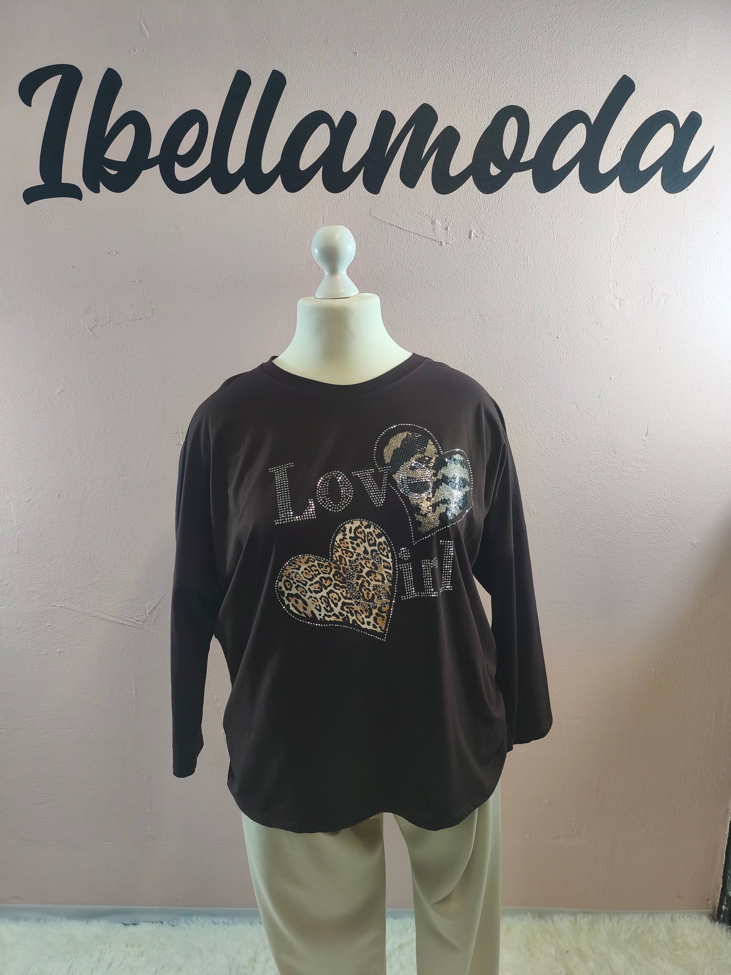 Sweatshirt Strass Love Girl 230045
